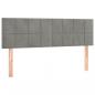 Preview: Boxspringbett mit Matratze Hellgrau 140x200 cm Samt