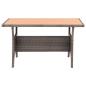 Preview: 3-tlg. Garten-Essgruppe mit Grau Kissen Poly Rattan