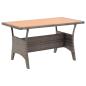 Preview: 3-tlg. Garten-Essgruppe mit Grau Kissen Poly Rattan