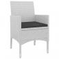 Preview: 5-tlg. Garten-Essgruppe mit Auflagen Poly Rattan und Glas