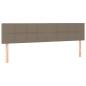 Preview: Boxspringbett mit Matratze & LED Taupe 180x200 cm Stoff