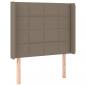 Preview: Boxspringbett mit Matratze & LED Taupe 90x200 cm Stoff