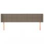 Preview: Kopfteil mit Ohren Taupe 163x16x78/88 cm Stoff