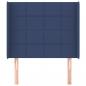 Preview: Kopfteil mit Ohren Blau 103x16x118/128 cm Stoff