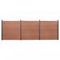 Preview: ARDEBO.de - Zaunelement-Set Braun 526x186 cm WPC
