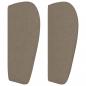 Preview: Kopfteil mit Ohren Taupe 183x23x78/88 cm Stoff