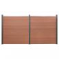 Preview: ARDEBO.de - Zaunelement-Set Braun 353x186 cm WPC