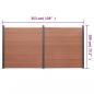 Preview: Zaunelement-Set Braun 353x186 cm WPC
