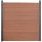 Preview: Zaunelement-Set Braun 353x186 cm WPC