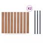 Preview: Zaunelement-Set Braun 353x186 cm WPC