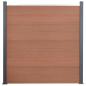 Preview: Zaunelement-Set Braun 699x186 cm WPC