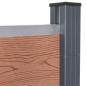 Preview: Zaunelement-Set Braun 699x186 cm WPC