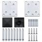Preview: Zaunelement-Set Braun 699x186 cm WPC