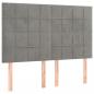 Preview: Boxspringbett mit Matratze & LED Hellgrau 140x200 cm Samt