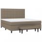 Preview: Boxspringbett mit Matratze Taupe 160x200 cm Stoff