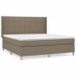 Preview: Boxspringbett mit Matratze Taupe 160x200 cm Stoff