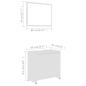 Preview: 3-tlg. Badmöbel-Set Weiß Holzwerkstoff
