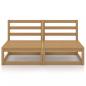Preview: Gartensofa 2-Sitzer Honigbraun Massivholz Kiefer
