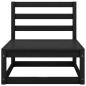 Preview: 3-tlg. Garten-Lounge-Set Schwarz Massivholz Kiefer