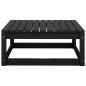 Preview: 3-tlg. Garten-Lounge-Set Schwarz Massivholz Kiefer