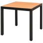 Preview: 5-tlg. Garten-Essgruppe PVC Rattan Schwarz und Braun