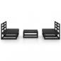 Preview: 5-tlg. Garten-Lounge-Set Schwarz Massivholz Kiefer