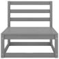 Preview: 10-tlg. Garten-Lounge-Set Grau Kiefer Massivholz