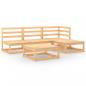 Preview: 5-tlg. Garten-Lounge-Set Massivholz Kiefer