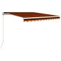 Preview: Einziehbare Markise Handbetrieben 300 x 250 cm Orange und Braun
