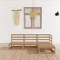 Preview: ARDEBO.de - 4-tlg. Garten-Lounge-Set Honigbraun Massivholz Kiefer