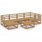 Preview: 7-tlg. Garten-Lounge-Set Honigbraun Massivholz Kiefer