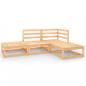 Preview: 4-tlg. Garten-Lounge-Set Massivholz Kiefer