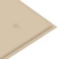 Preview: Stapelbare Gartenbank mit Auflage 128,5 cm Massivholz Teak