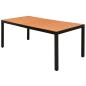 Preview: 9-tlg. Garten-Essgruppe PVC Rattan Schwarz und Braun