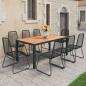 Preview: 9-tlg. Garten-Essgruppe PVC Rattan Schwarz und Braun