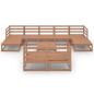 Preview: 10-tlg. Garten-Lounge-Set Honigbraun Massivholz Kiefer