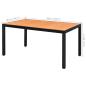 Preview: 5-tlg. Garten-Essgruppe PVC Rattan Schwarz und Braun