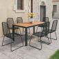 Preview: 7-tlg. Garten-Essgruppe PVC Rattan Schwarz und Braun