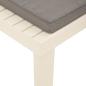 Preview: Gartenstühle mit Auflagen 2 Stk. Kunststoff Weiß