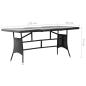 Preview: 9-tlg. Garten-Essgruppe Poly Rattan Schwarz