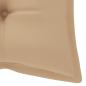 Preview: Klappbare Gartenbank mit Auflage 118 cm Bambus