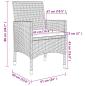 Preview: 3-tlg. Garten-Essgruppe mit Auflagen Poly Rattan und Glas
