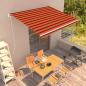 Preview: ARDEBO.de - Automatisch Einziehbare Markise 400×300 cm Orange und Braun