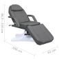 Preview: Massagetisch Grau 180x62x(86,5-118) cm  