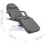 Preview: Massagetisch Grau 180x62x(86,5-118) cm  