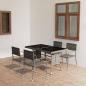 Preview: ARDEBO.de - 5-tlg. Garten-Essgruppe Poly Rattan Anthrazit und Grau