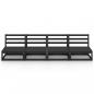 Preview: Outdoor-Sofa 4-Sitzer Schwarz Massivholz Kiefer