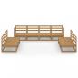 Preview: 8-tlg. Garten-Lounge-Set Honigbraun Massivholz Kiefer