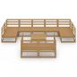 Preview: 10-tlg. Garten-Lounge-Set Massivholz Kiefer