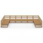 Preview: 10-tlg. Garten-Lounge-Set Massivholz Kiefer